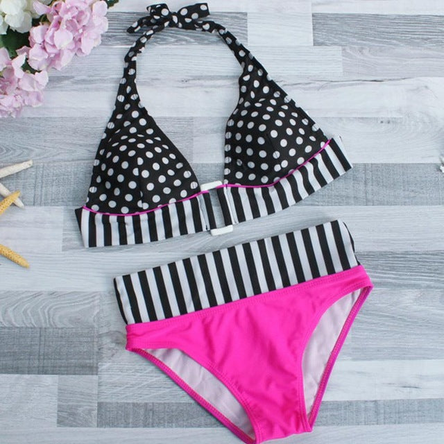 Flirty Polka dot two piece swim set