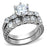 Women Stainless Steel Cubic Zirconia Rings TK1450