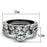 Women Stainless Steel Cubic Zirconia Rings TK1450