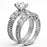 Women Stainless Steel Cubic Zirconia Rings TK1450